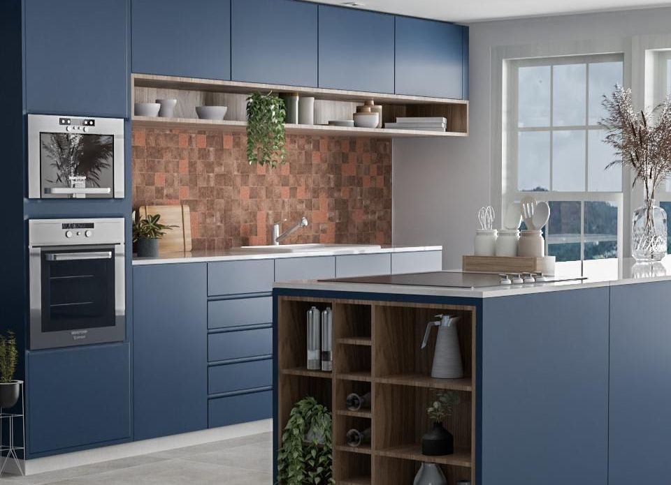 Топ-10 лучших цветов для кухни, которые будут актуальны в 2023 году 6 blue kitchen